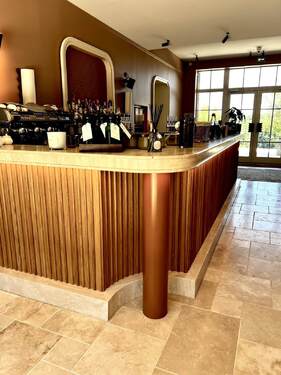 Bar, hotel de luxe, chêne flammé