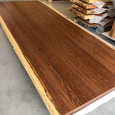 plateau de table hors norme en chêne rouge